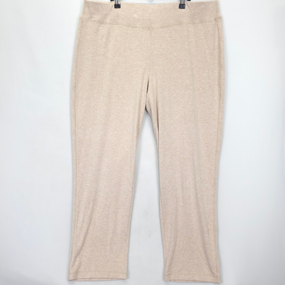 Chico's Zenergy XL / 16-18 Beige Tan Pull On Pants Stretch Comfort Travel Casual